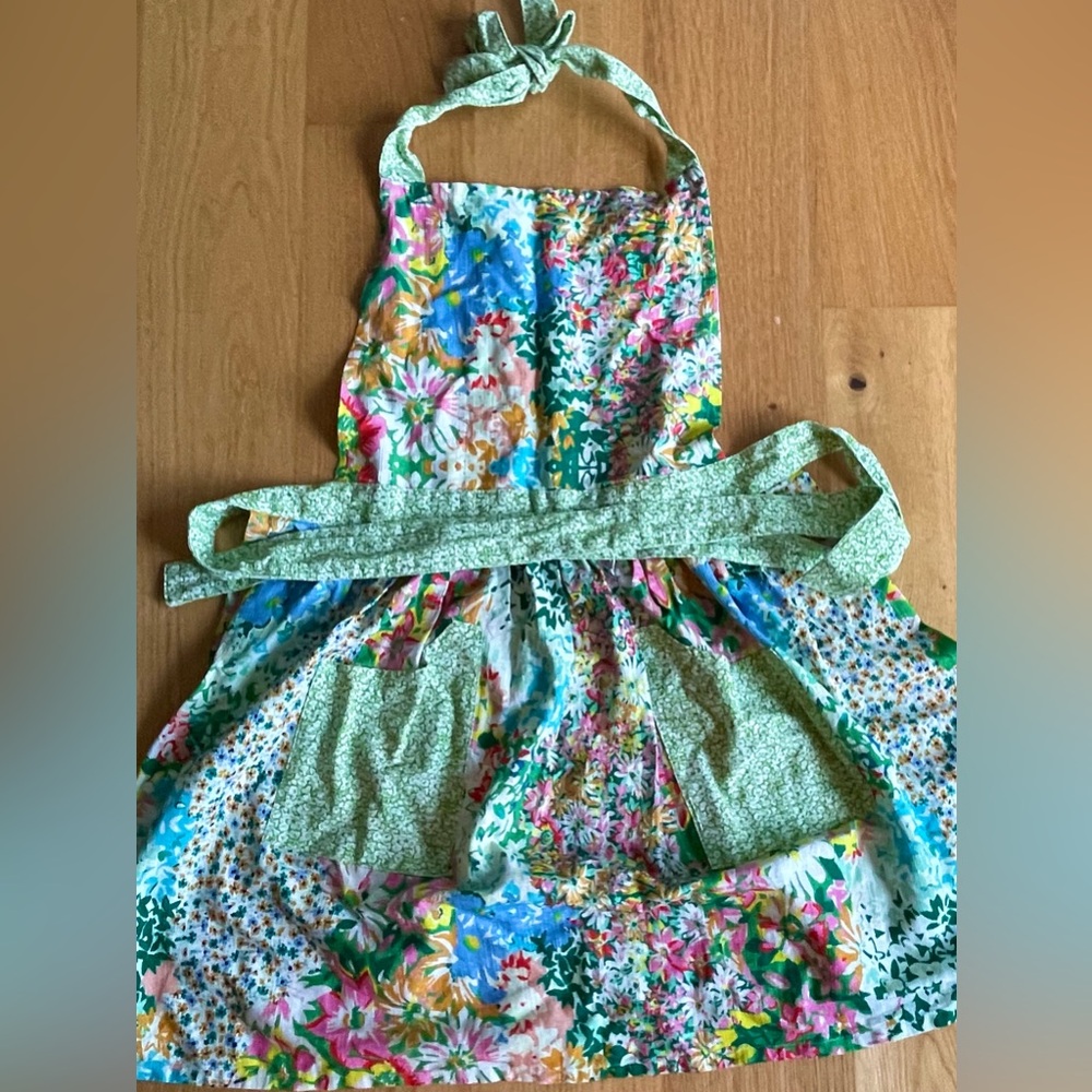 Anthropologie Floral Cotton Apron - Sarah Campbell Exclusive